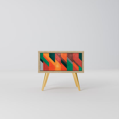 MAKESHIFT ARTISTRY Nightstand in Oak Effect