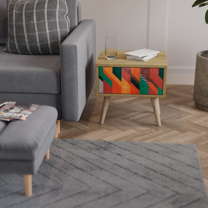 MAKESHIFT ARTISTRY Nightstand in Oak Effect