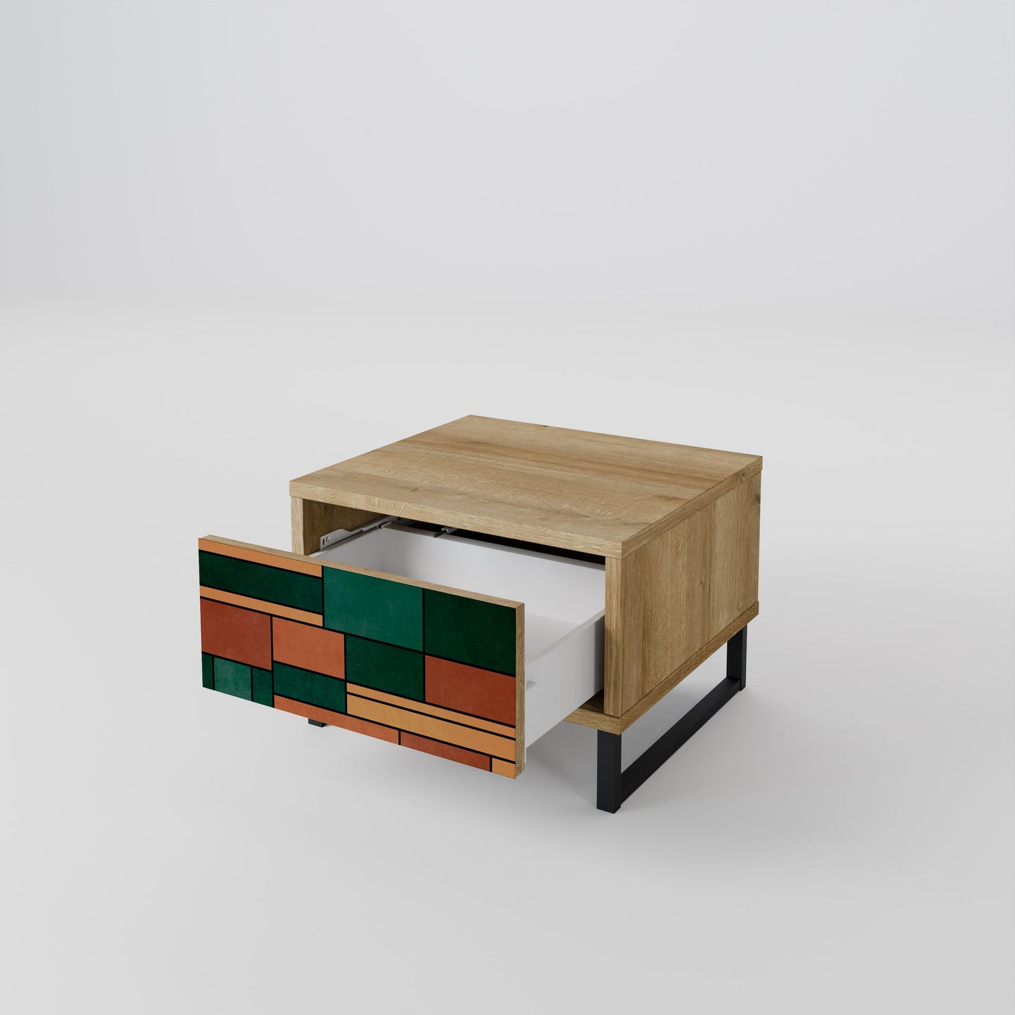 EARTHY FIGURES Nightstand in Oak Effect