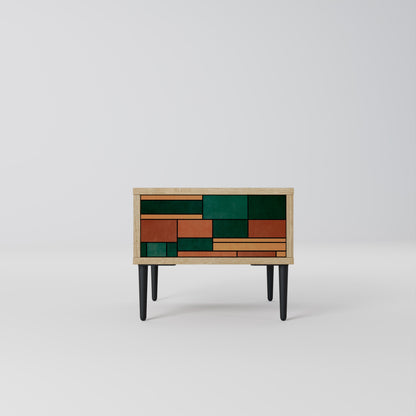 EARTHY FIGURES Nightstand in Oak Effect