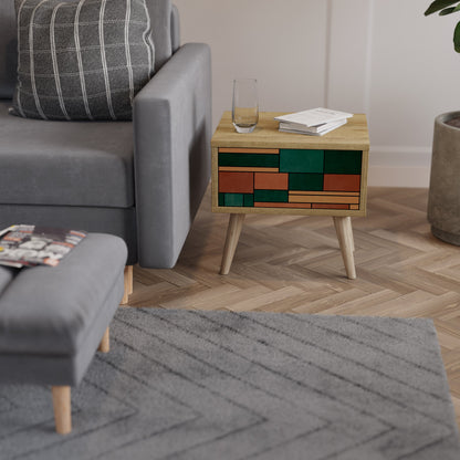EARTHY FIGURES Nightstand in Oak Effect