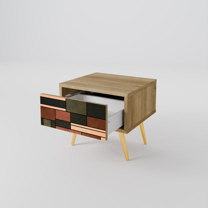 FIGURES OF NATURE Nightstand in Oak Effect