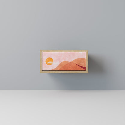 LUMINOUS SUNLIGHT Nightstand in Oak Effect