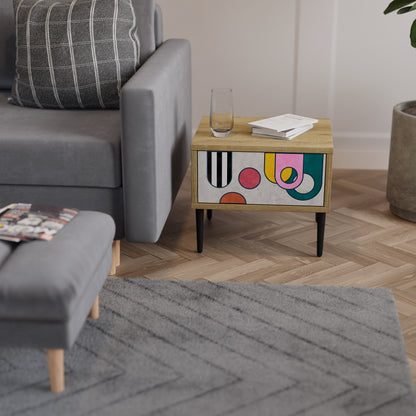 Comodino COOL STORY in effetto rovere