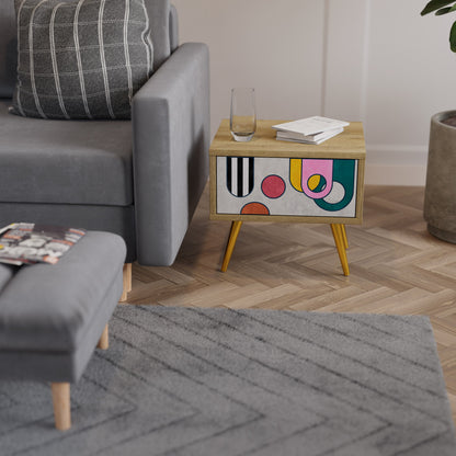 Comodino COOL STORY in effetto rovere