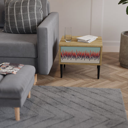Comodino CHROMA CONTOURS in effetto rovere