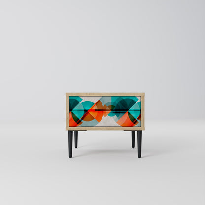 CIRCULAR RHAPSODY Nightstand in Oak Effect