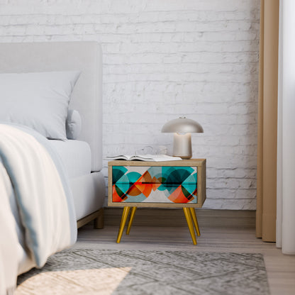 CIRCULAR RHAPSODY Nightstand in Oak Effect