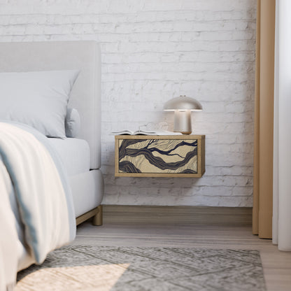 Comodino UNIFIED FRAGMENTS in effetto rovere