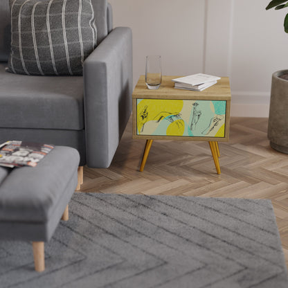 BODY LANGUAGE Comodino in effetto rovere