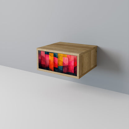Comodino COLORFUL SOUNDS in effetto rovere
