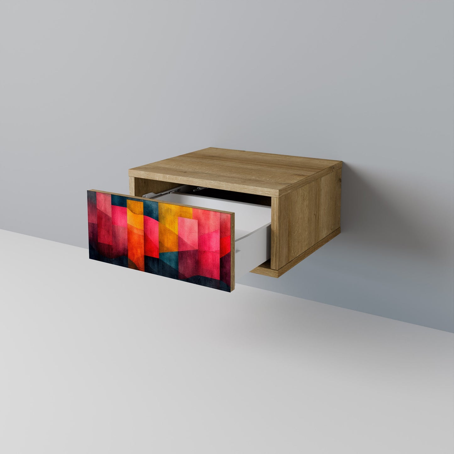 Comodino COLORFUL SOUNDS in effetto rovere