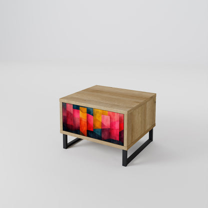 Comodino COLORFUL SOUNDS in effetto rovere