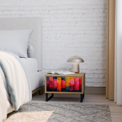 Comodino COLORFUL SOUNDS in effetto rovere