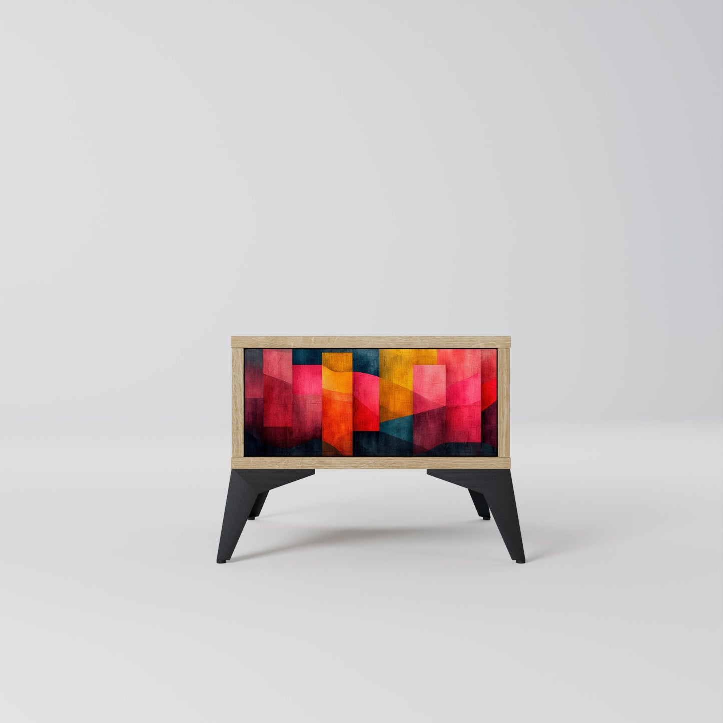 Comodino COLORFUL SOUNDS in effetto rovere