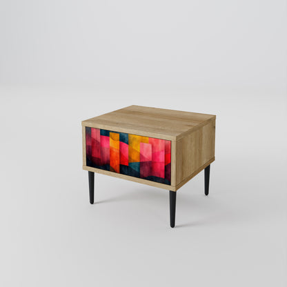 Comodino COLORFUL SOUNDS in effetto rovere