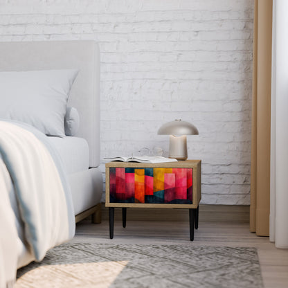 Comodino COLORFUL SOUNDS in effetto rovere