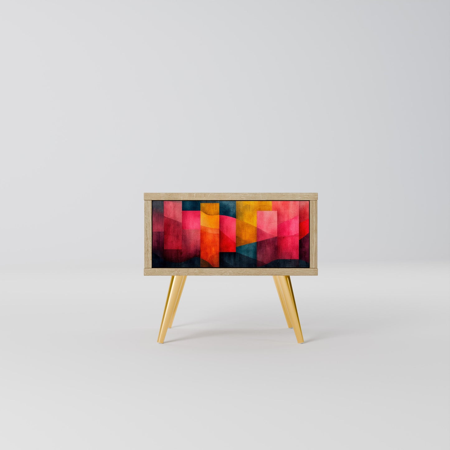 Comodino COLORFUL SOUNDS in effetto rovere