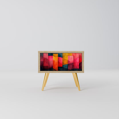 Comodino COLORFUL SOUNDS in effetto rovere