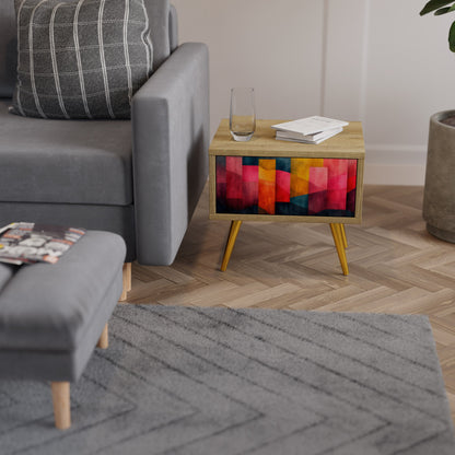 Comodino COLORFUL SOUNDS in effetto rovere