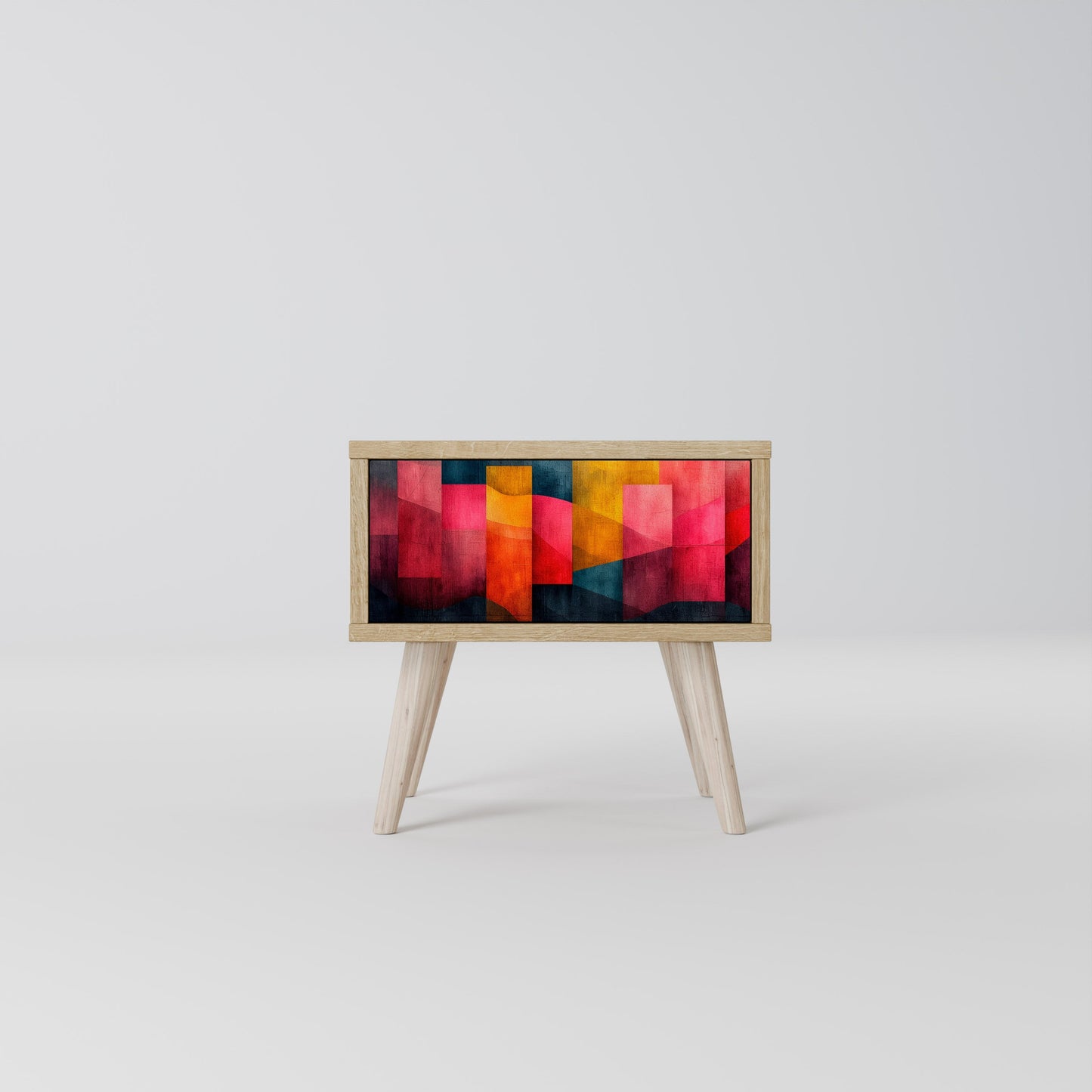 Comodino COLORFUL SOUNDS in effetto rovere