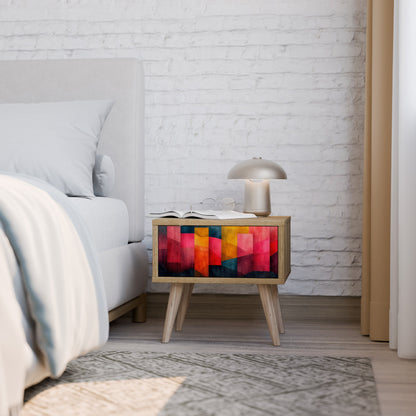 Comodino COLORFUL SOUNDS in effetto rovere