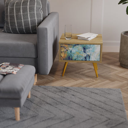 PENSIERI ASTRATTATI Comodino effetto rovere