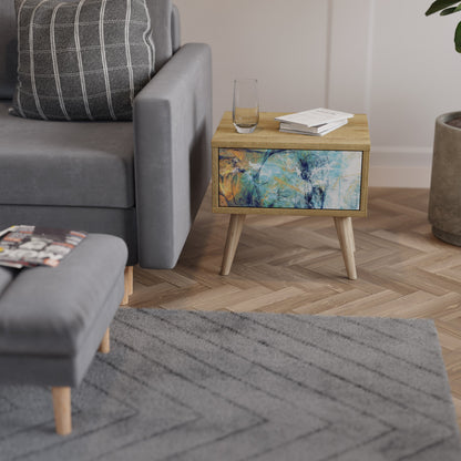 PENSIERI ASTRATTATI Comodino effetto rovere