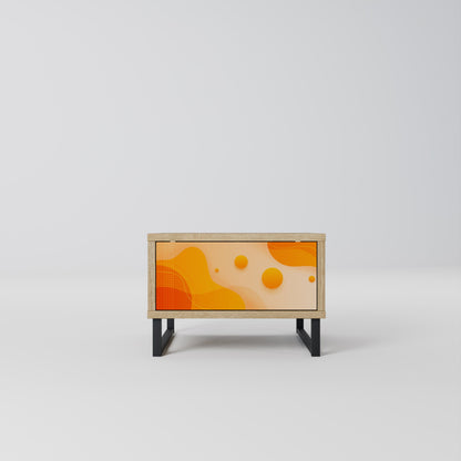 Comodino ORANGE ARRANGEMENT in effetto rovere