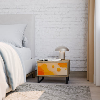 Comodino ORANGE ARRANGEMENT in effetto rovere