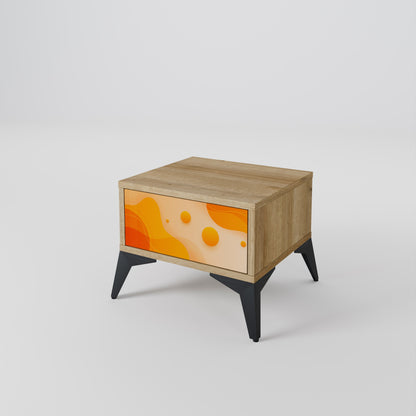 Comodino ORANGE ARRANGEMENT in effetto rovere