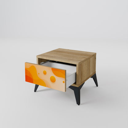 Comodino ORANGE ARRANGEMENT in effetto rovere