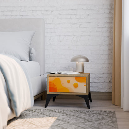 Comodino ORANGE ARRANGEMENT in effetto rovere