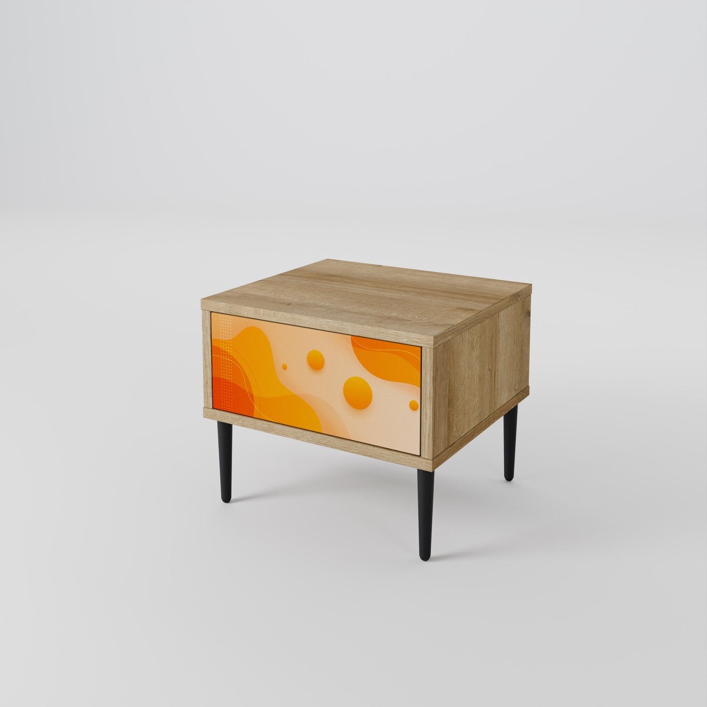 Comodino ORANGE ARRANGEMENT in effetto rovere