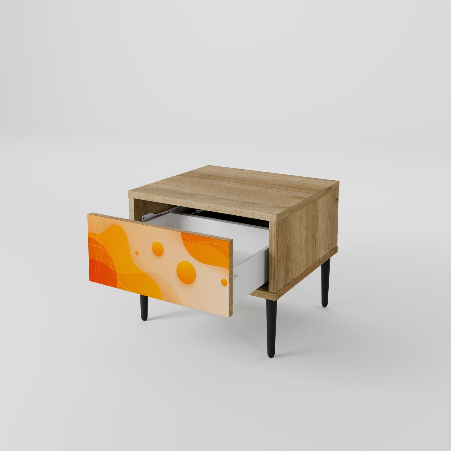 Comodino ORANGE ARRANGEMENT in effetto rovere