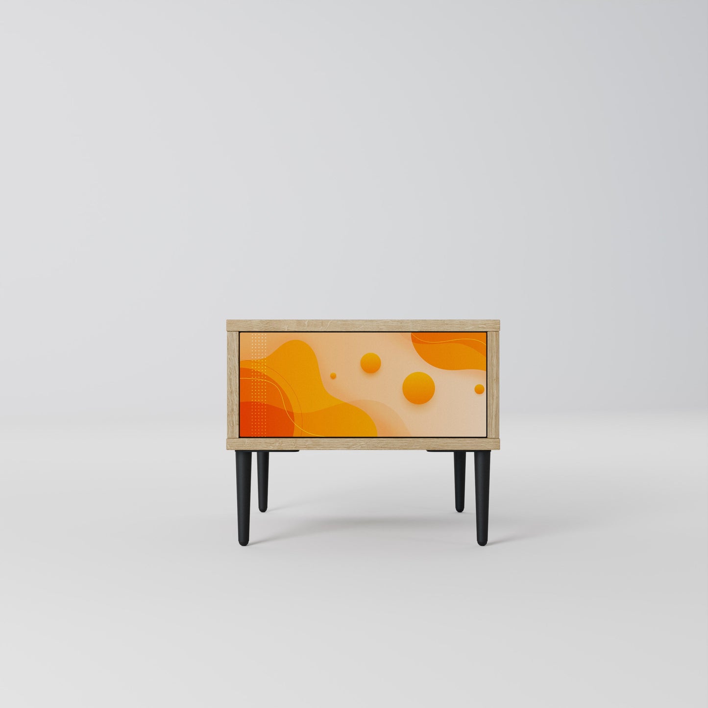 Comodino ORANGE ARRANGEMENT in effetto rovere