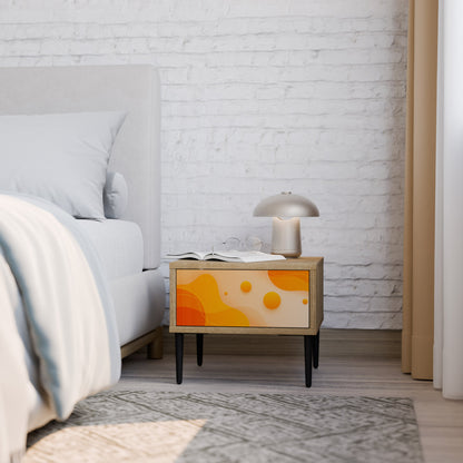 Comodino ORANGE ARRANGEMENT in effetto rovere