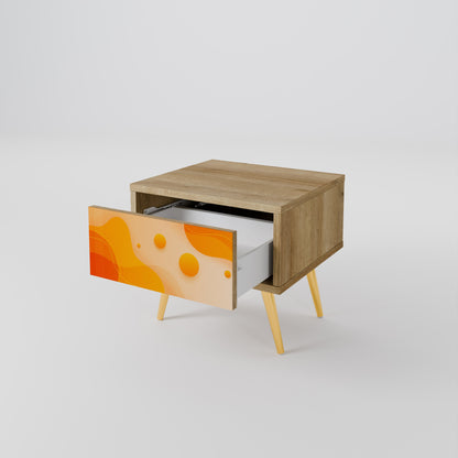Comodino ORANGE ARRANGEMENT in effetto rovere