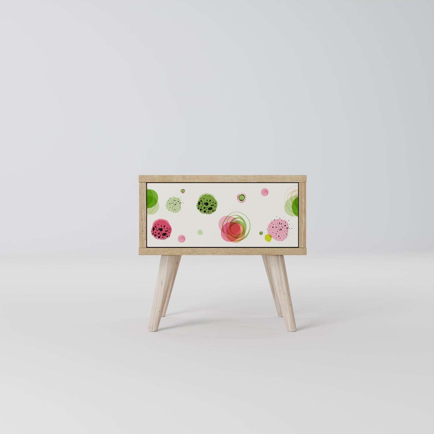 COLORFUL COSMOS Nightstand in Oak Effect