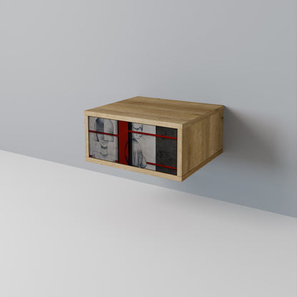 Comodino GRAY FIGURES in effetto rovere