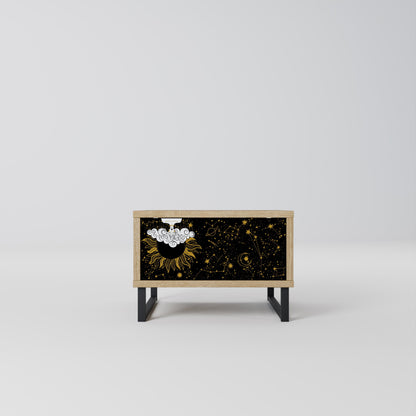STELLAR CONSTELLATIONS Comodino in effetto rovere