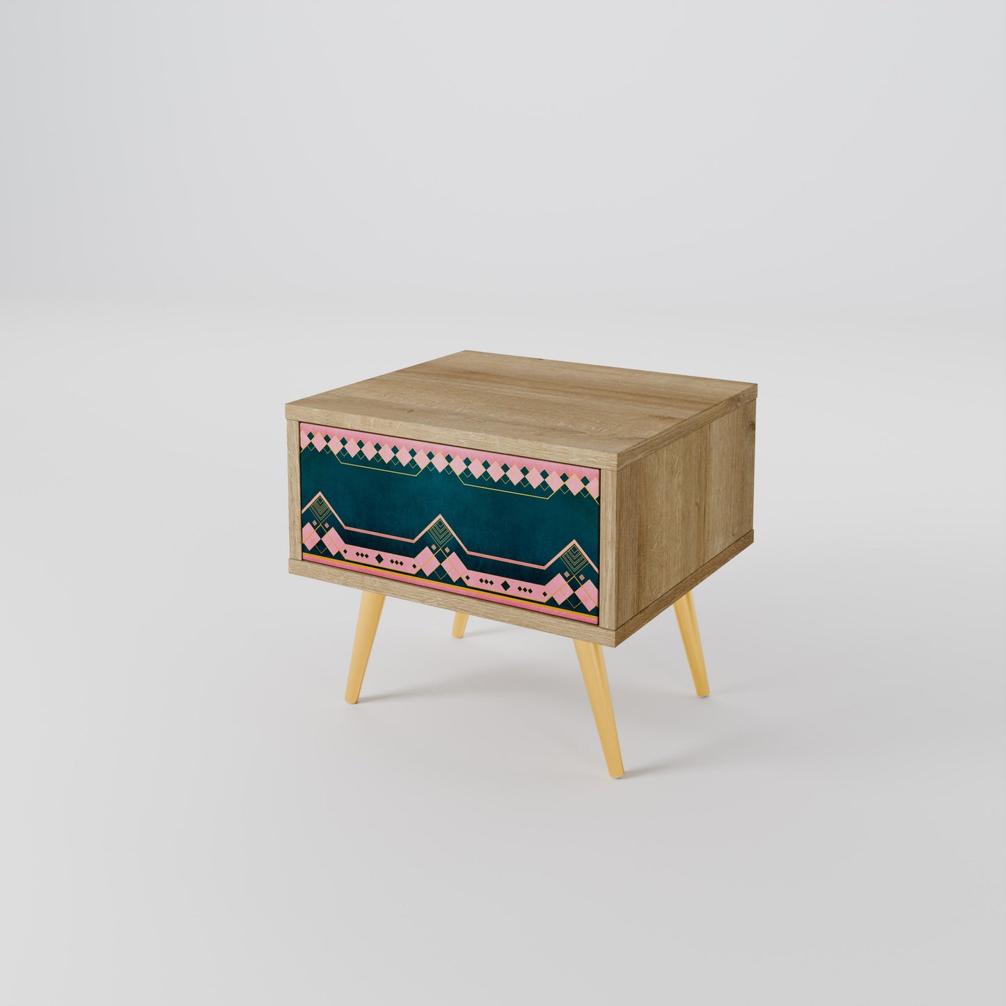 ROYAL COMPOSITION Nightstand in Oak Effect