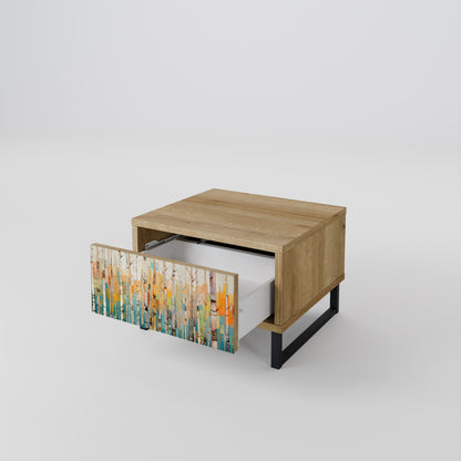 BIRCH KALEIDOSCOPE Nightstand in Oak Effect