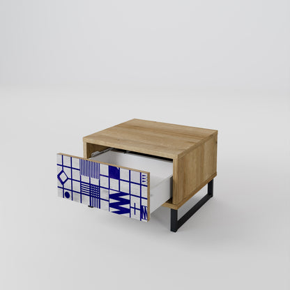 THE RIGHT PLACES Nightstand in Oak Effect
