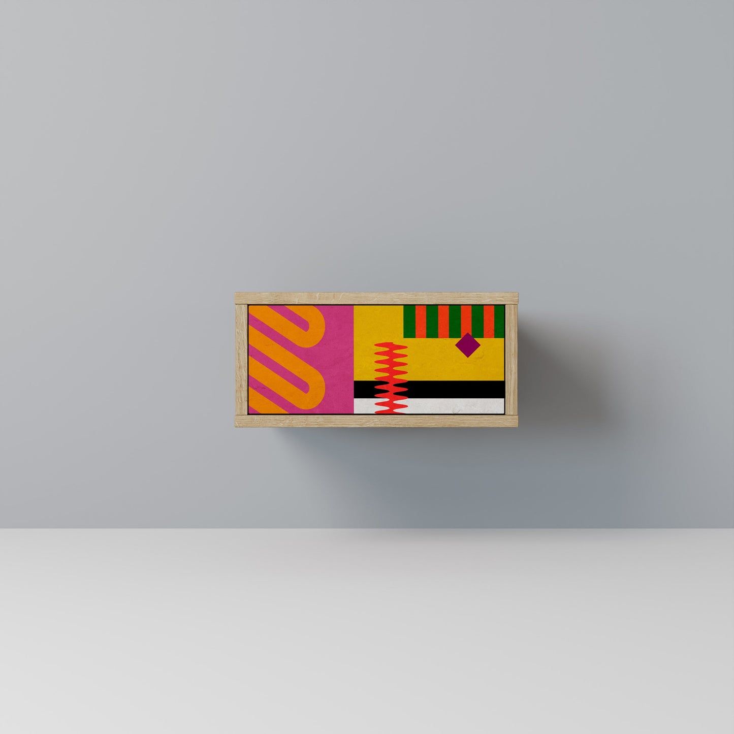 Comodino VIVID ART in effetto rovere