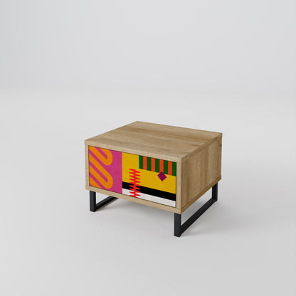 Comodino VIVID ART in effetto rovere