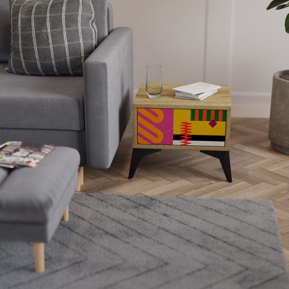 Comodino VIVID ART in effetto rovere