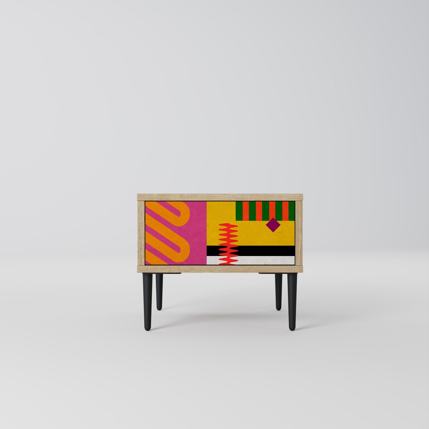 Comodino VIVID ART in effetto rovere
