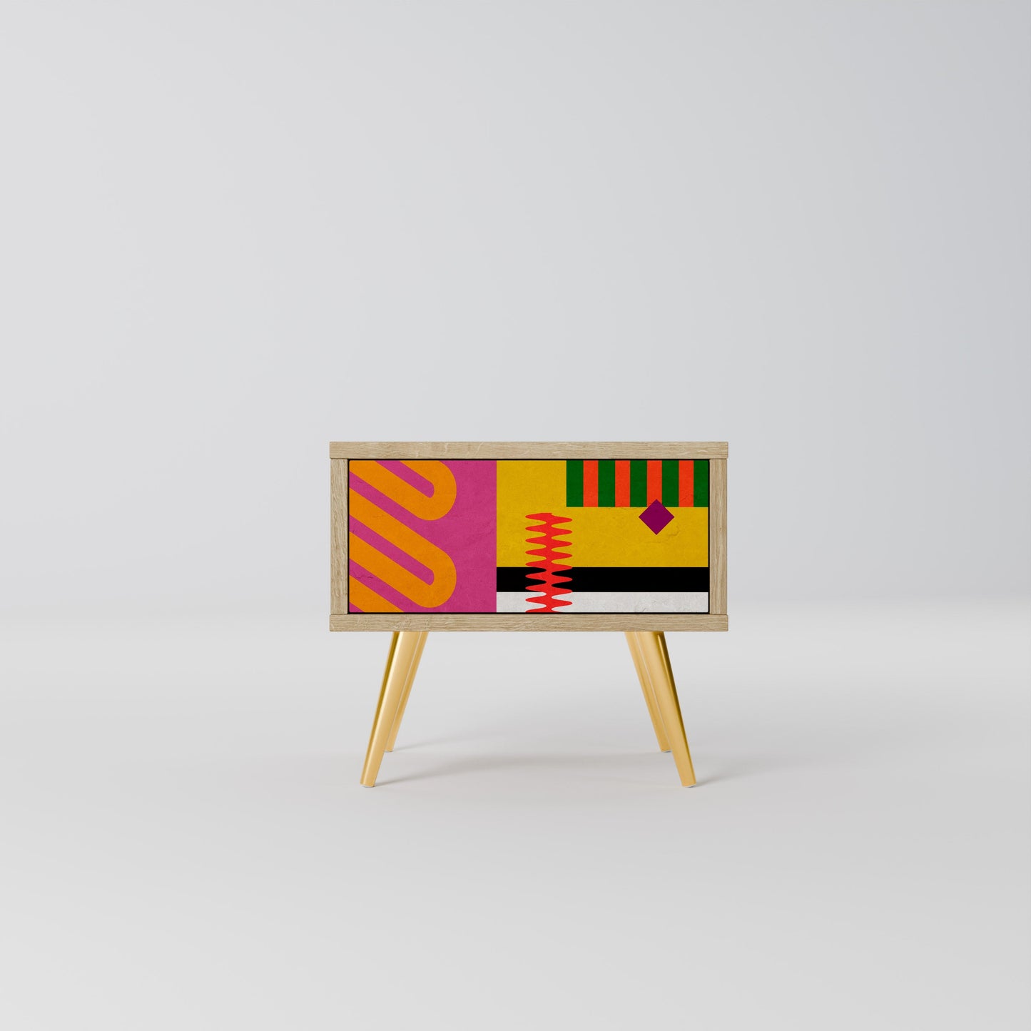 Comodino VIVID ART in effetto rovere