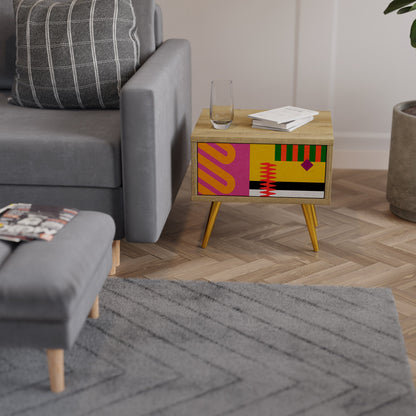 Comodino VIVID ART in effetto rovere